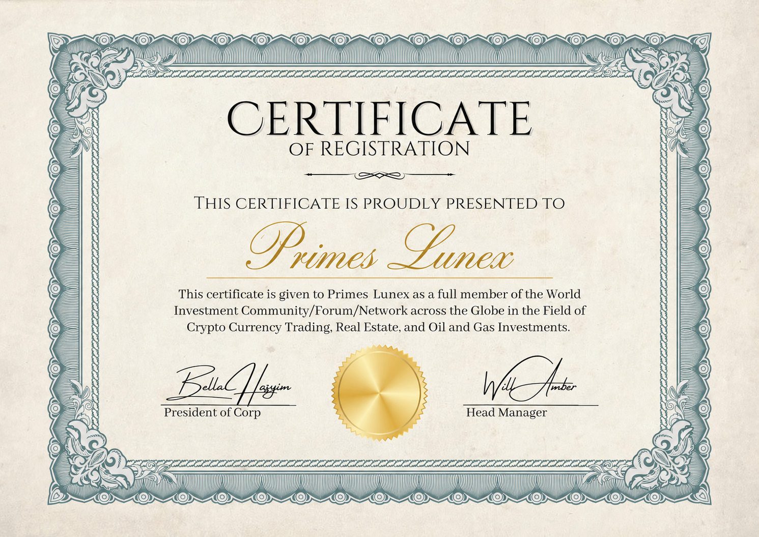 Certificate